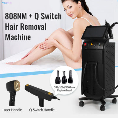 Buy Touch Screen Nd Yag Soprano Laser Machine 808nm For Hair and Tattoo Removal online manufacture